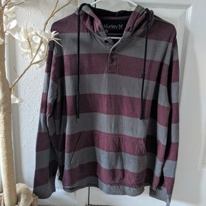 Men's Hurley striped hoodie size medium